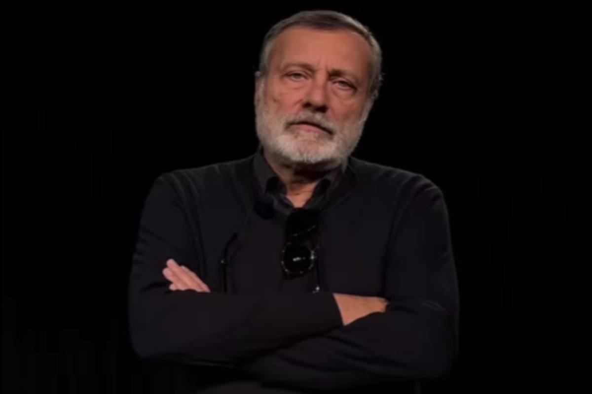 Massimo Carlotto in un frame video su Facebook