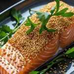 Salmone in crosta di sesamo