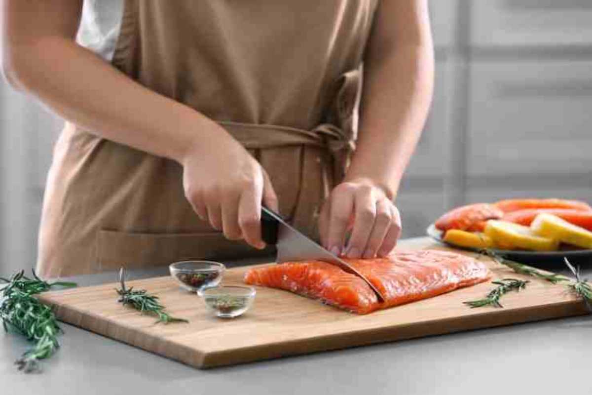 donna affetta salmone